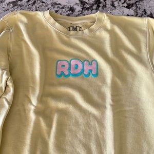 The morning toast yellow RDH sweatshirt size medium